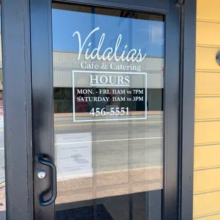 the front door of a restaurant
