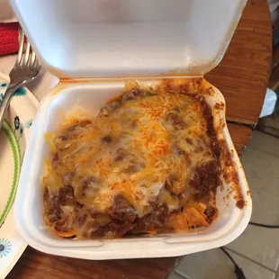 Great frito pie, best in town.