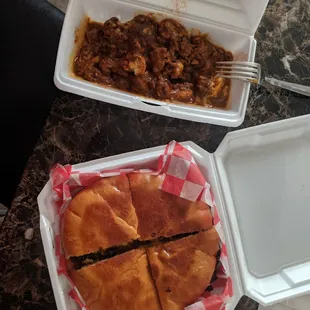 Monster 8" burger with medium chilli cheese tots.