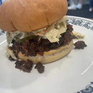 BBQ pulled pork sandwich