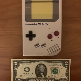 Original Game Boy and a 2$ Bill!!