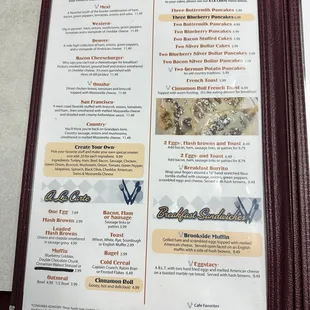 The menu is bigger, here&apos;s a second page.