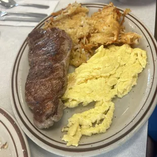 Steak and eggs