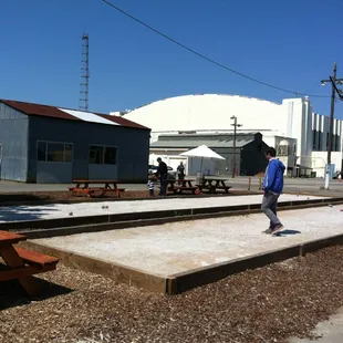 Bocce courts &amp; picnic tables just outside