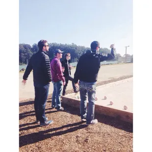 Our boys at the bocce courts