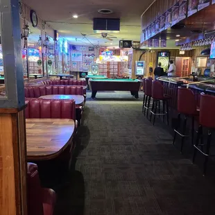 a view of a pool table