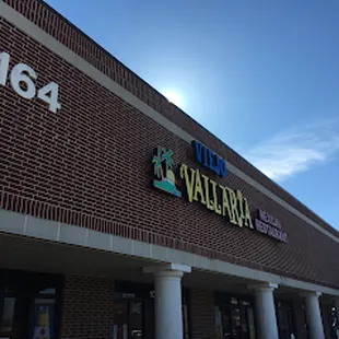 the front of the building