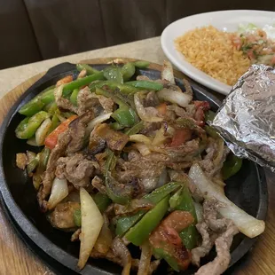 Steak fajitas