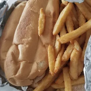 Torta and fries