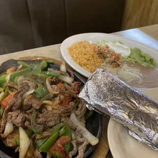 Steak fajitas
