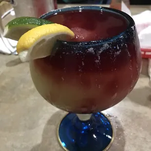 Frozen margarita with sangria.