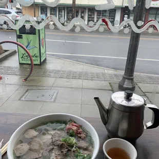 Great food, great tea on a rainy day!