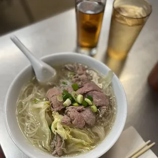 Beef noodle soup with pho noodles (#19)