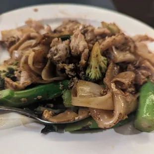 a plate of stir fried vegetables