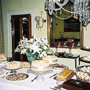 a table full of desserts