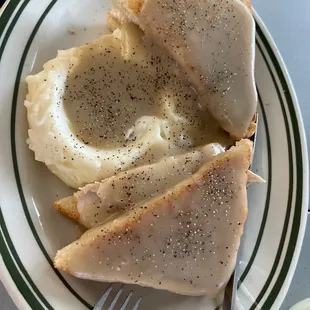 Open faced hot turkey sandwich