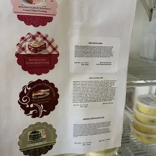 Dessert case is stocked by a local baker