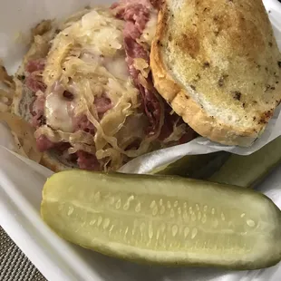 Giant Reuben with Crunchy Pickles