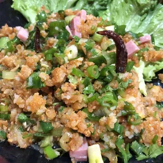 CRISPY VEGETARIAN NAAM LETTUCE WRAP SALAD