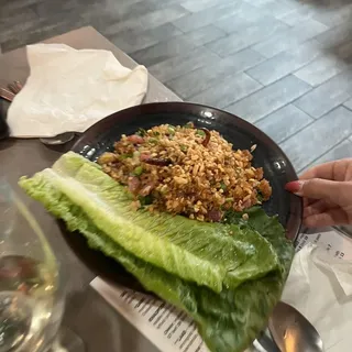 CURED SOUR PORK CRISPY NAAM LETTUCE WRAP