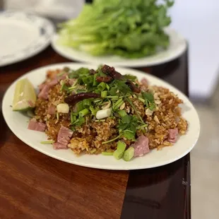 Crispy rice .