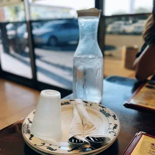 Water and place settings