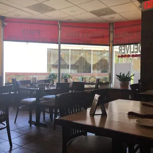 Restaurant seating entrance door right on the right side