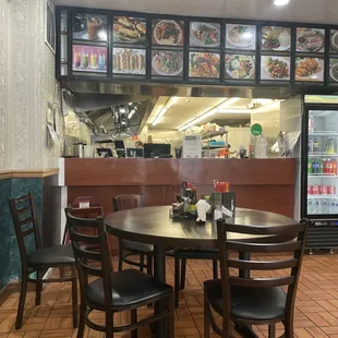 Inside restaurant