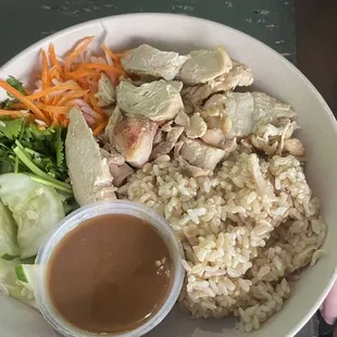 Brown rice bowl with chicken