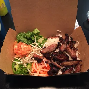 a box of food on a table