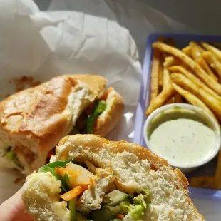 Tofu Bahn Mi with Curry Fries