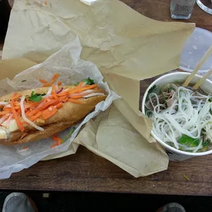 Bahn mi pho combo.