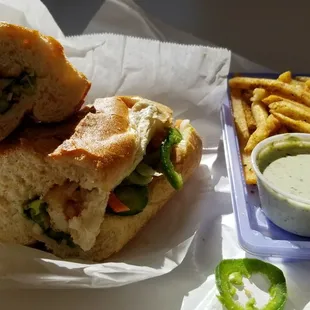 Tofu Bahn Mi with Curry Fries