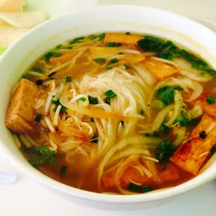 The "pho-get the meat" pho was huge and so good!