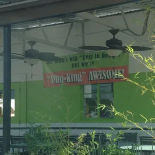 Outside patio on maple