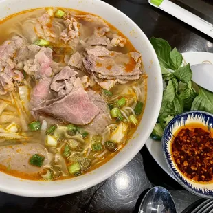 31. Bun Bo Hue / Hue Style Lemongrass Noodle Soup -