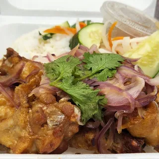 Fried Chicken with Fish Sauce Rice Plate