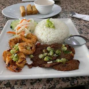 a plate of food on a table