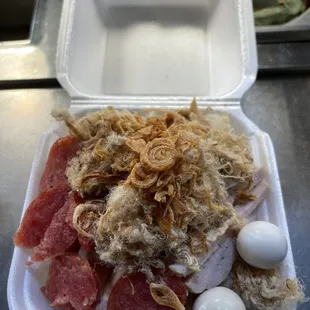 a tray of food