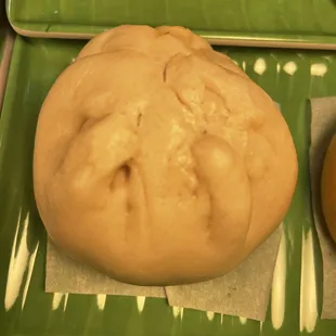 a loaf of bread on a tray