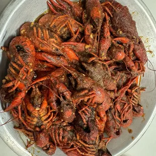 2lbs Crawfish (signature flavor) level extra spicy  So delicious and super spicy at the same time