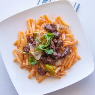 Shaking beef Macaroni