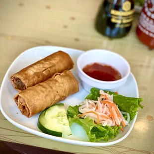 Crispy ground pork egg rolls * on point!