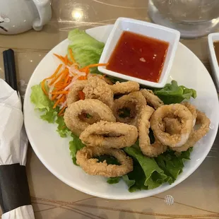 Complimentary calamari.