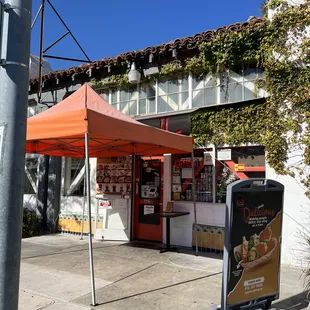 Next to the cleaners