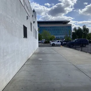 Driveway to access parking