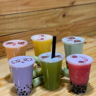 Taro Milk Tea, Sugar Cane, Strawberry Smoothie, Thai Milk Tea, Matcha Milk Tea, Mango Smoothie