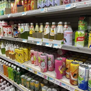 a variety of beverages