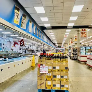 the inside of a grocery store