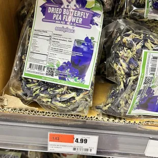 Fun purple tea in a humongous bag